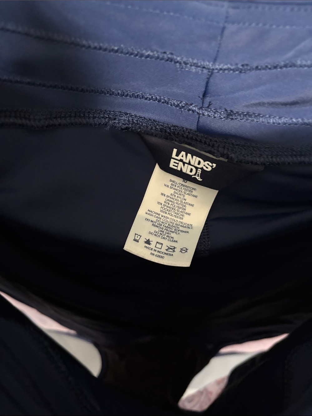 👙Lands’ End Swim Skirt Skort Shorts. Paisley and Navy. Excellent condition! 10 - Picture 10 of 12